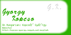 gyorgy kopcso business card